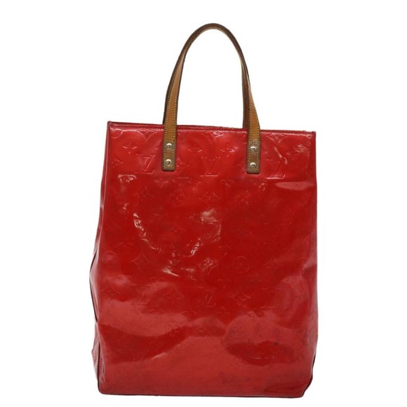 Louis Vuitton Handbags - AUTHENTIC LOUIS VUITTON VERNIS RED BAG PURSE LABEL 15" x 11" TH0060 VUC